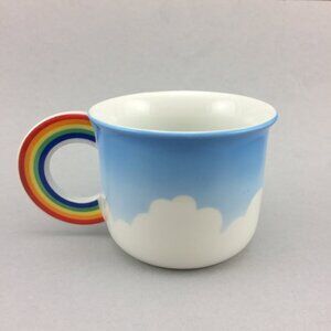 Vandor Mug Rainbow Handle 1980 Clouds Cloudy Sky 80s Collectible